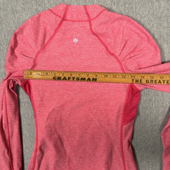 Lululemon Womens Pink Long Sleeve Athletic Top Size 4 Performance Gym Thumb Hole - Picture 5 of 8